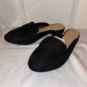 ❤️ASOS Black Suedette Loafer Mule Slip-On NEW